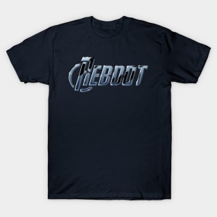 Reboot Logo (Chrome/Blue) T-Shirt